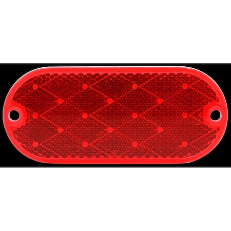 Truck-Lite Oval, Red, Reflector, 2 Screw 98031R